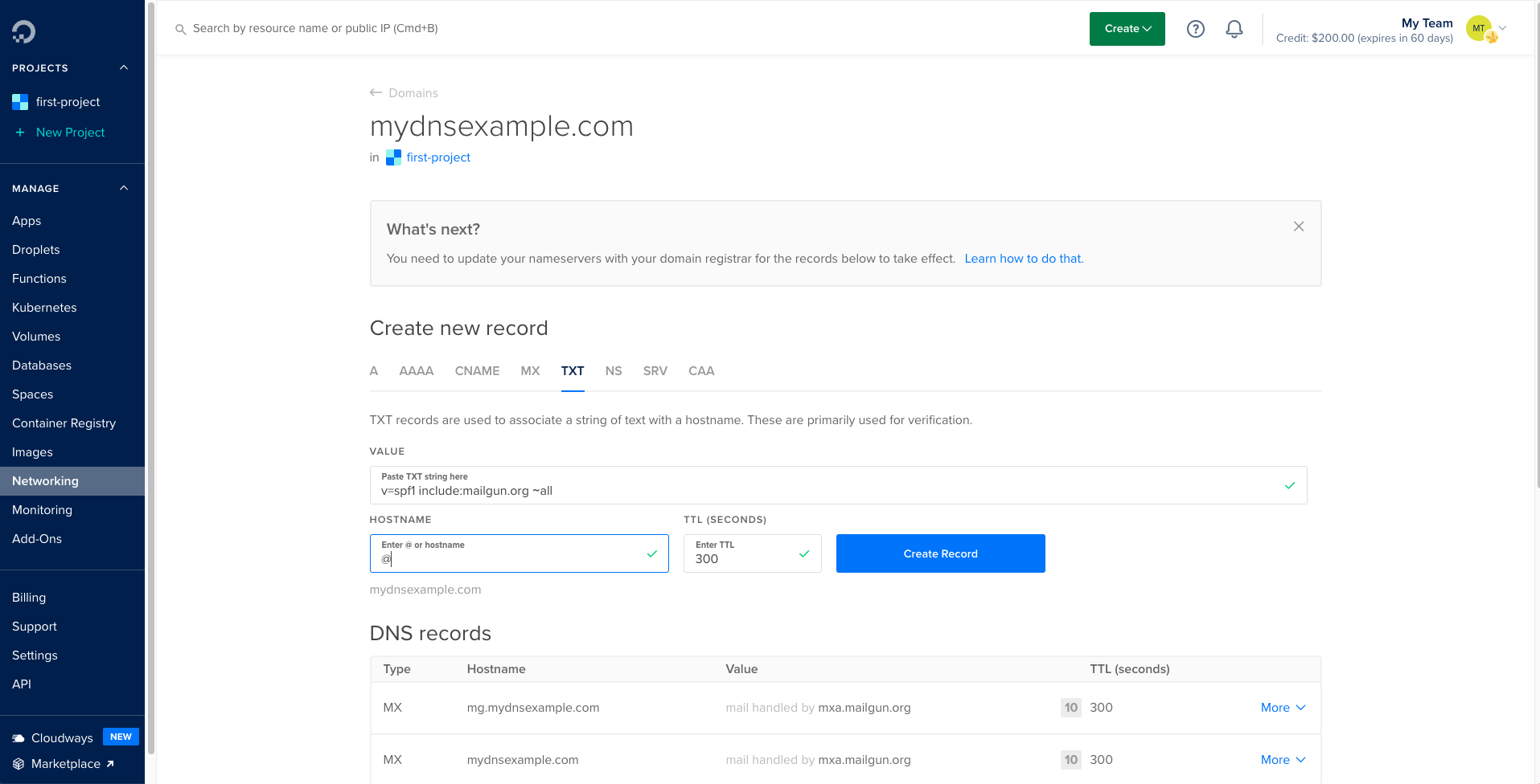 DigitalOcean.06.ConfigureSPF(Rootdomain).png