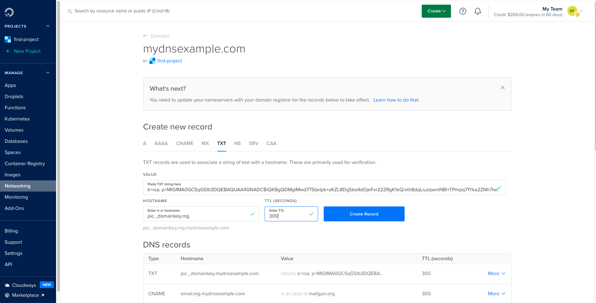 DigitalOcean.07.ConfigureDKIM(Subdomain).png