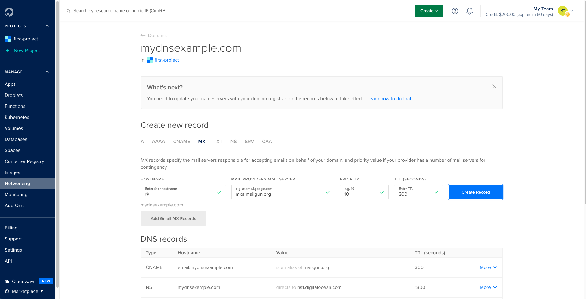 DigitalOcean.05.ConfigureMX(Rootdomain).png