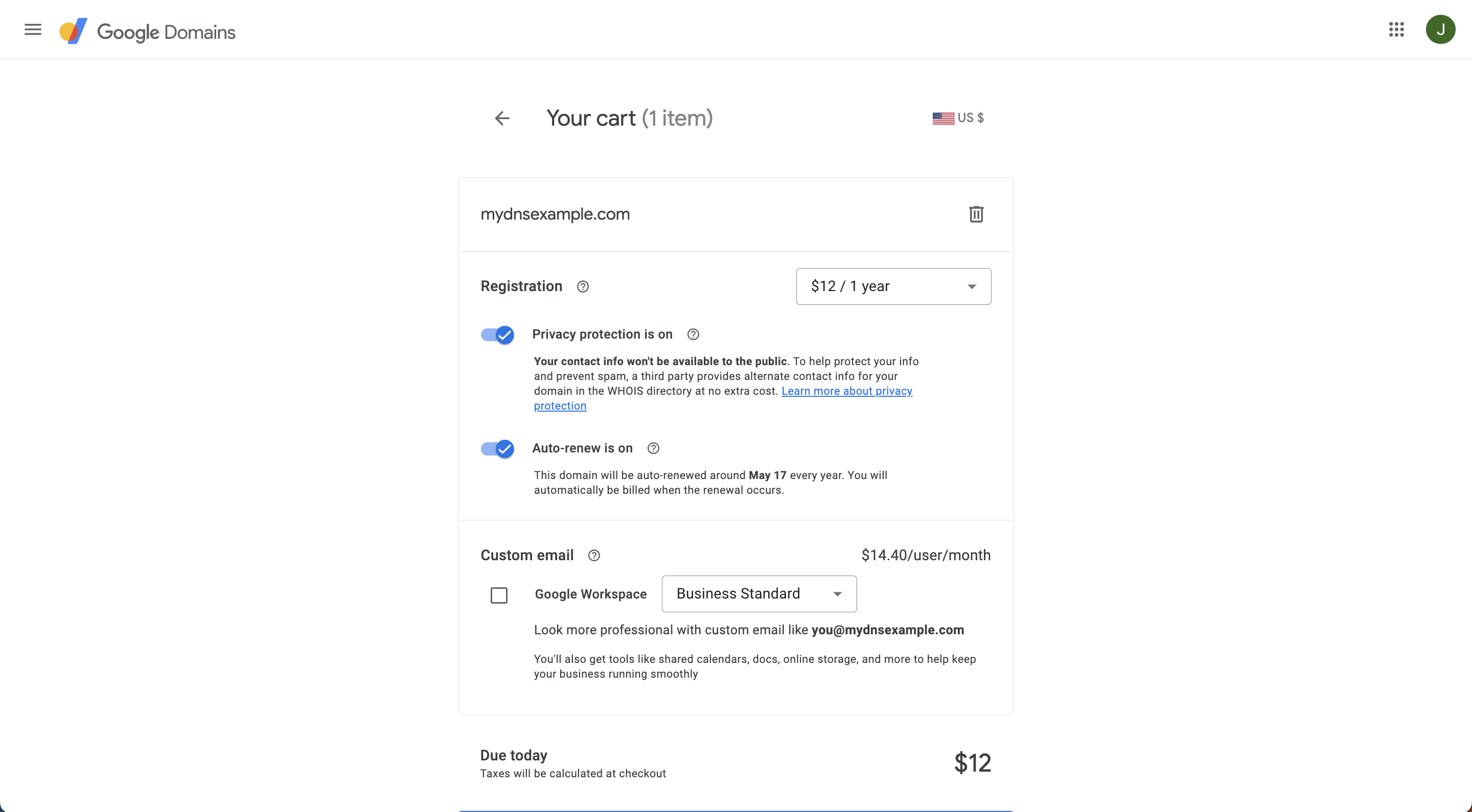 cài đặt mail domain google