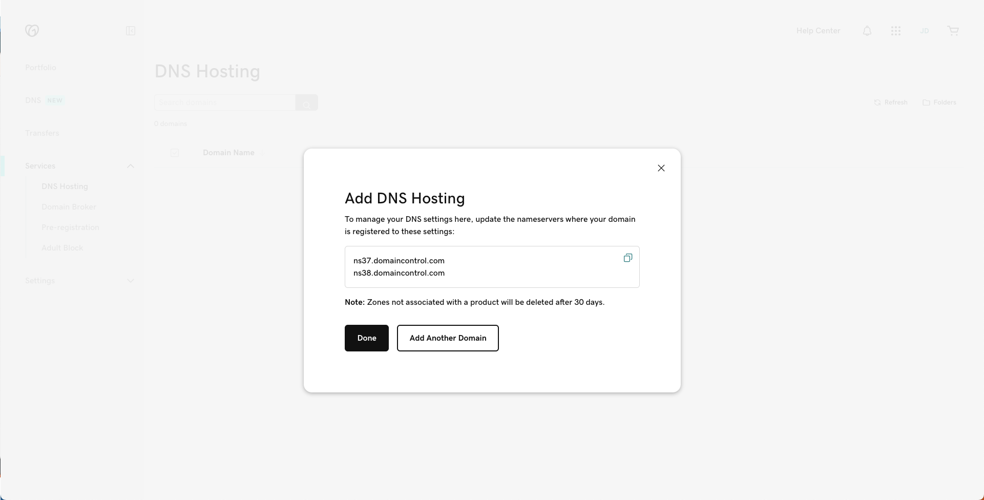 GoDaddy.02.ExistingRegistration.AddDomain(Step5).png